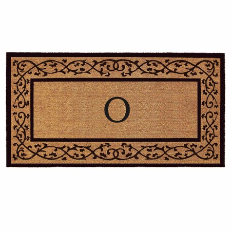 Monogram Door Mat, Black, Natural, 30 in W x 48 in L